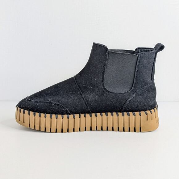 Ilse Jacobsen Tulip 6370 Plateau Ankle Boots EU 37 Black Chelsea Platform - Picture 7 of 16